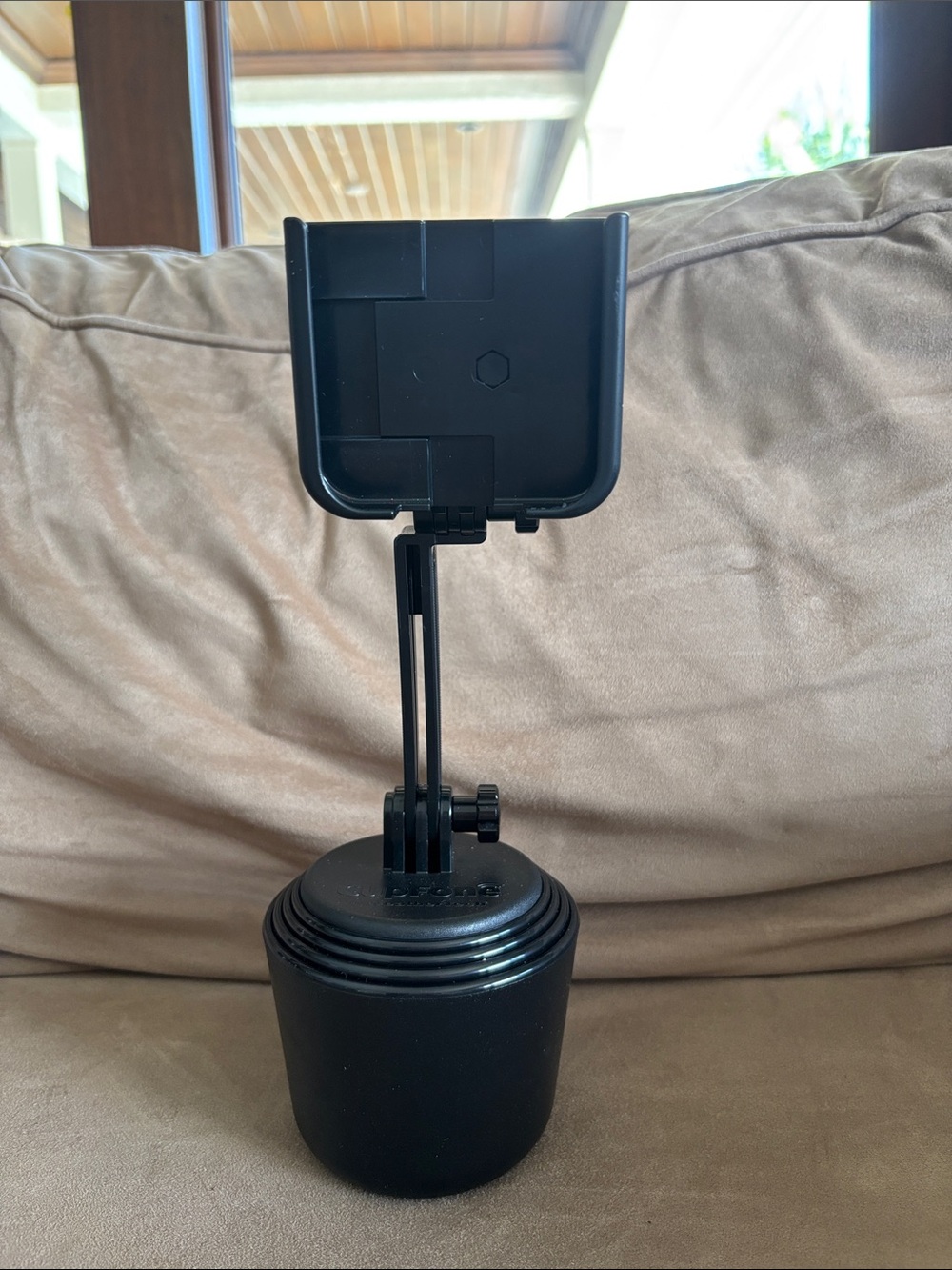 Universal Black Car Cup-Holder Phone Mount with Adjustable Arm